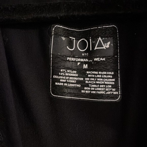 JOIA NYC Women's Black Nylon/Spandex Exercise Jacket - Picture 3 of 4